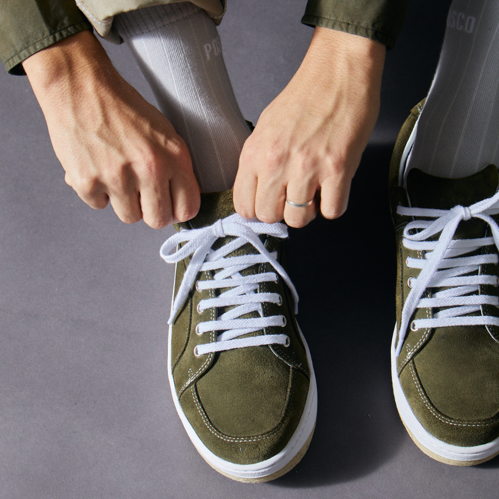Chunky Green Suede