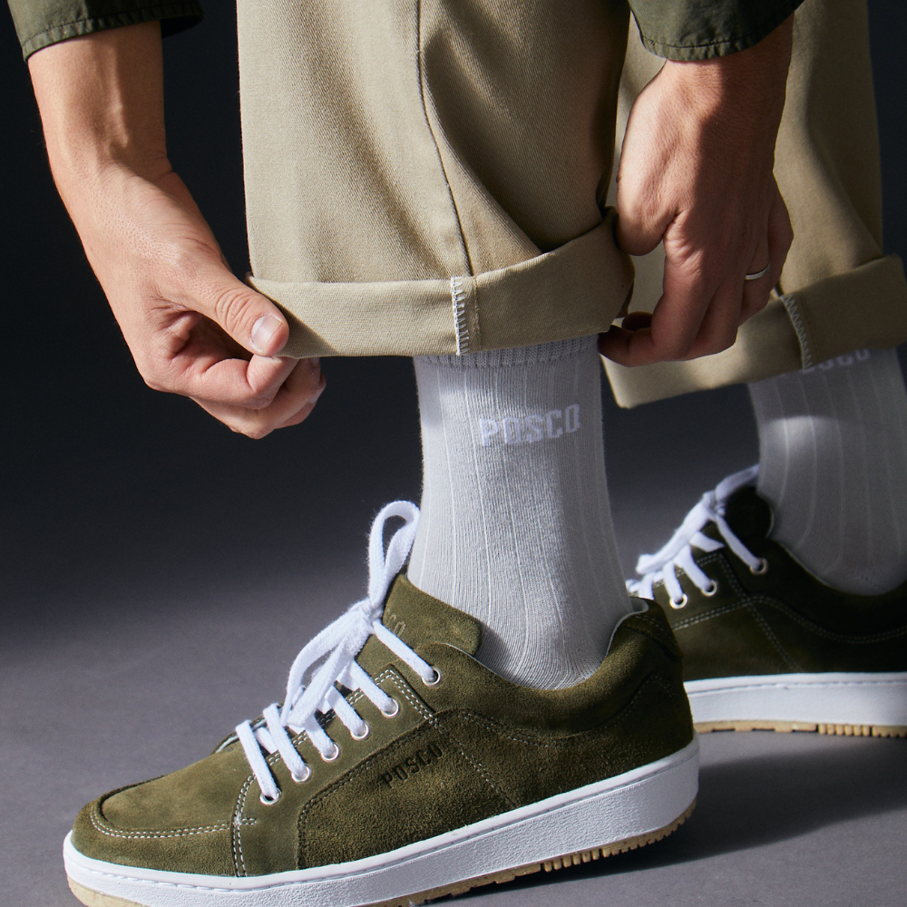 Chunky Green Suede