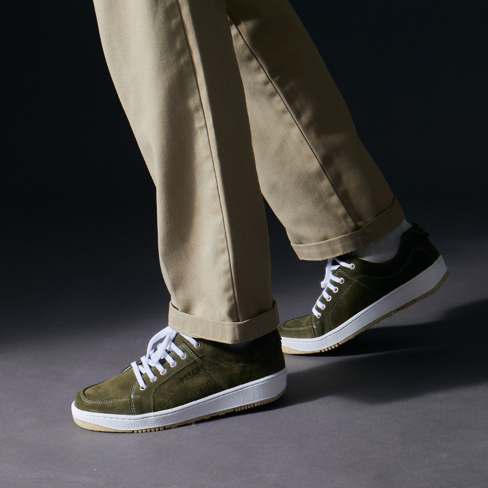 Chunky Green Suede