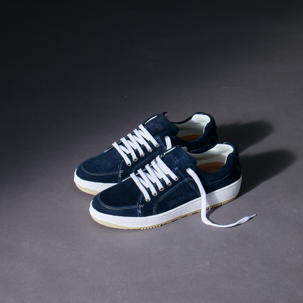 Chunky Blue Suede