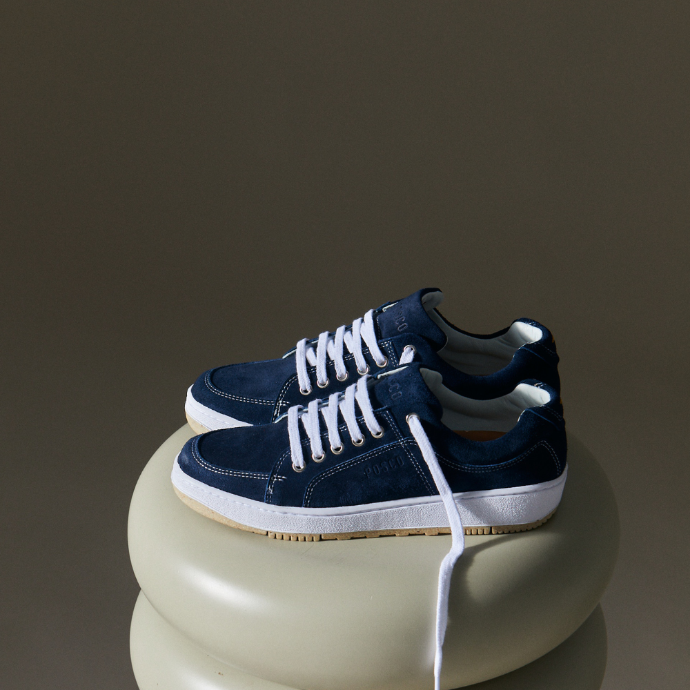 Chunky Blue Suede