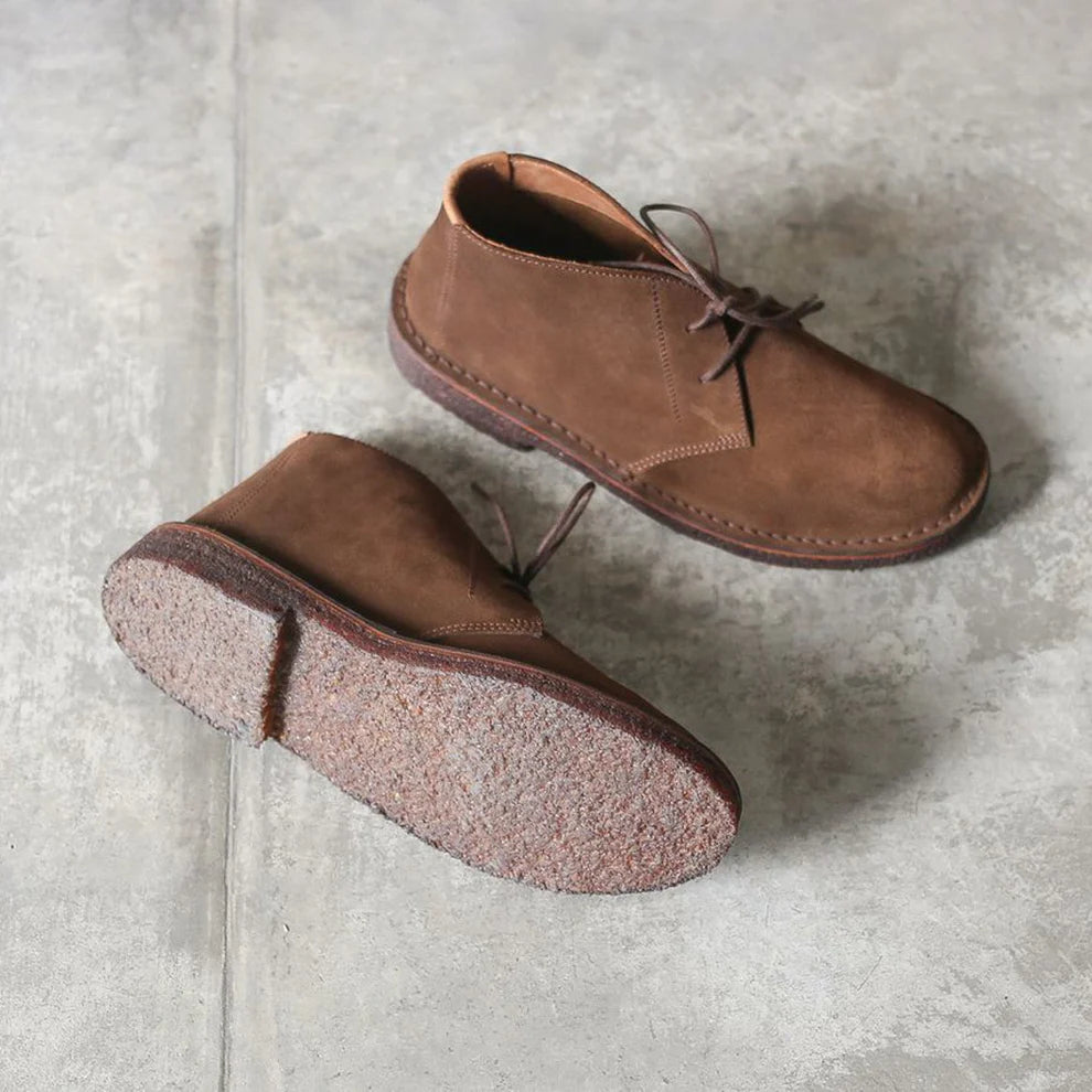 Peña Brown Suede: By hand, for you